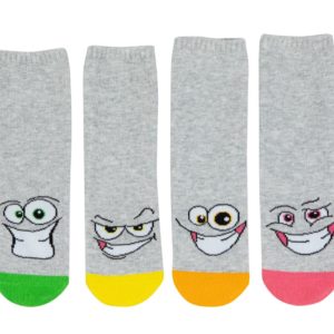 מארז 6 זוגות גרבי כותנה מעוצבים לילדים דגם פרצופים