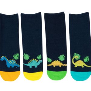 מארז 6 זוגות גרבי כותנה מעוצבים לילדים דגם דינוזאור