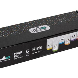 קופסת מתנה 6 זוגות גרבי כותנה מעוצבים דגם פרצופים