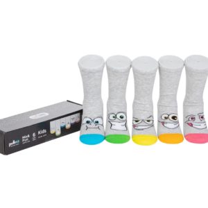 קופסת מתנה 6 זוגות גרבי כותנה מעוצבים דגם פרצופים