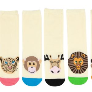 מארז 6 זוגות גרבי כותנה מעוצבים לבוגרים דגם אפריקה