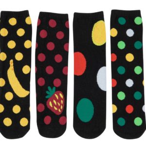 מארז 6 זוגות גרבי כותנה מעוצבים לבוגרים דגם פירות