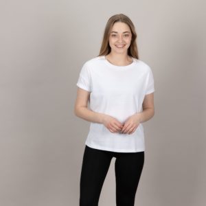 מארז 2 חולצות נשים מחשוף עגול, צבע לבן
