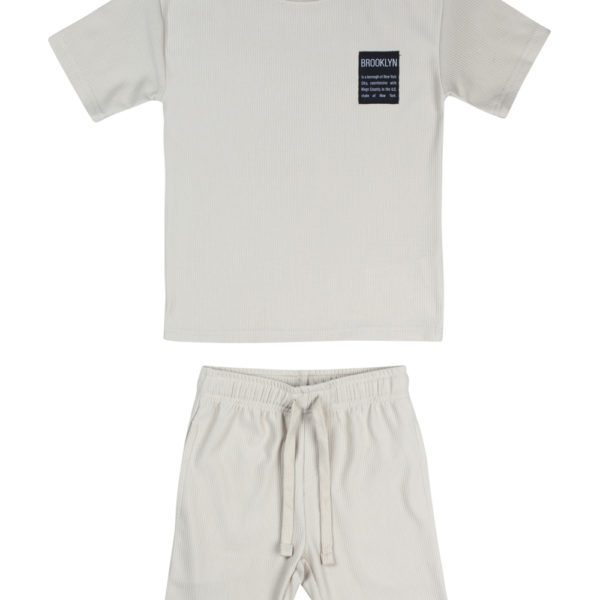 חליפת ג'רסי בנים מדוגמת, מידות 4-12